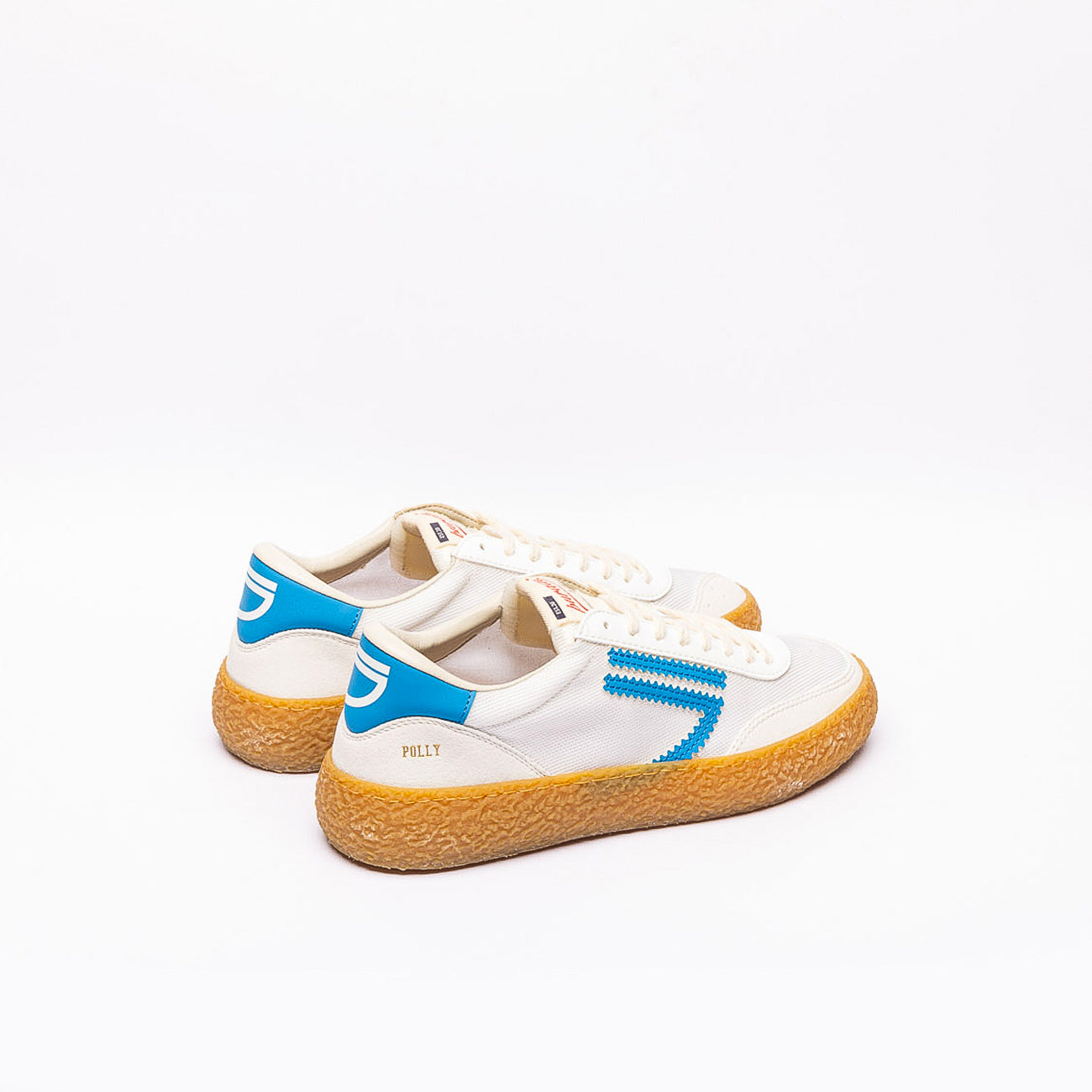 Sneaker Puraai 4.05 Polly Onda in tessuto bianco e logo azzurro