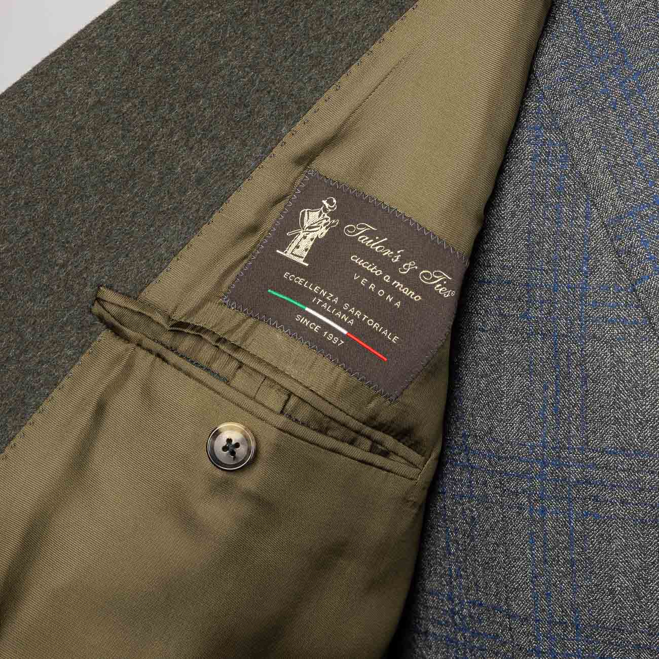 Cappotto doppiopetto Tailor's & Ties in lana Capolavoro di Loro Piana verde