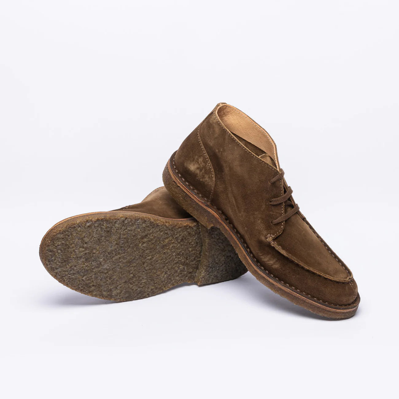 Stivale chukka Astorflex Dukeflex in camoscio marrone (Dark Khaki)