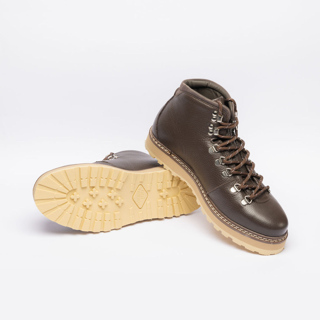 Stivale galibier Mono Core Grained in pelle martellata marrone