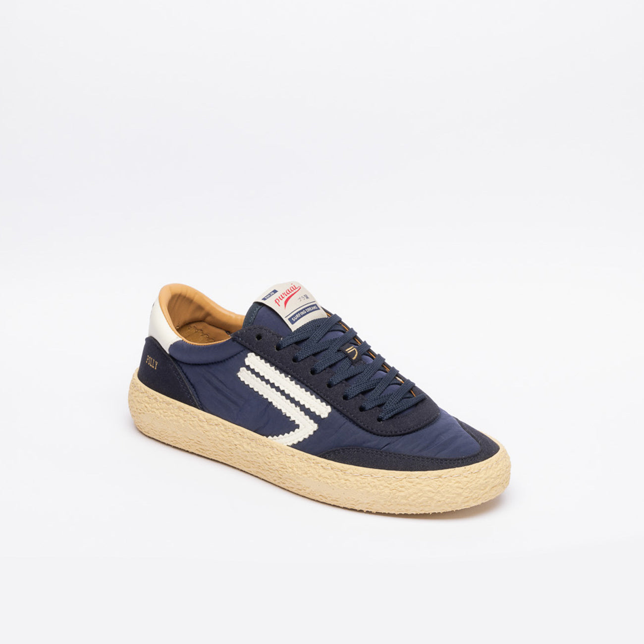 Sneaker eco-friendly Puraai Galaxy in tessuto e camoscio blu