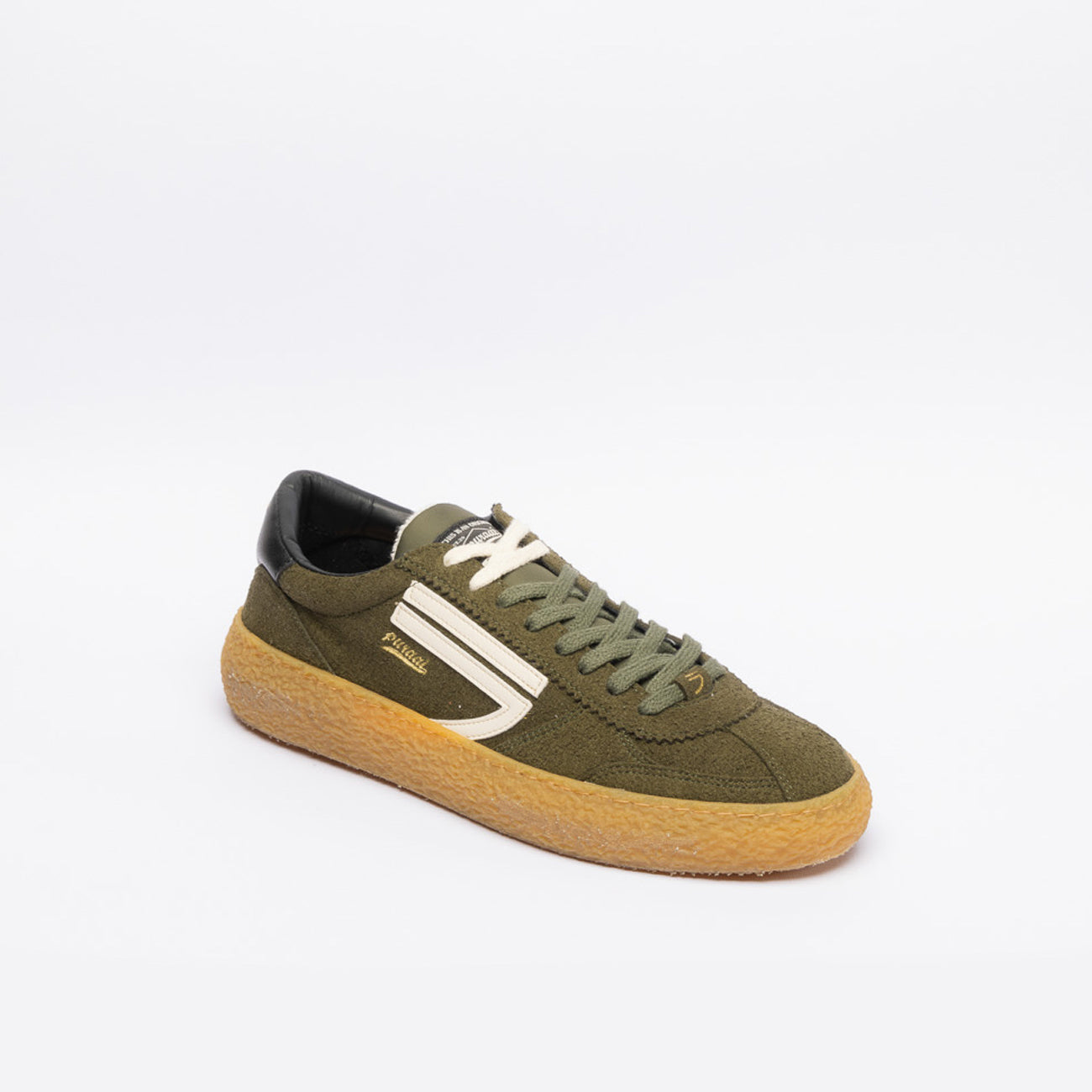 Sneaker eco-friendly Puraai Foliage in camoscio verde