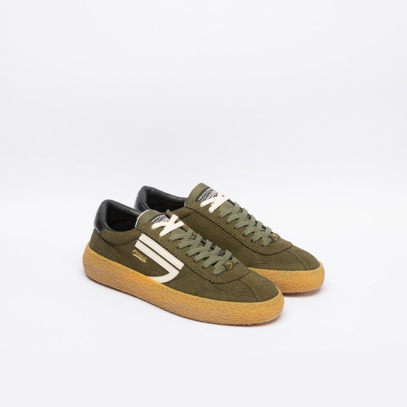 Sneaker eco-friendly Puraai Foliage in camoscio verde