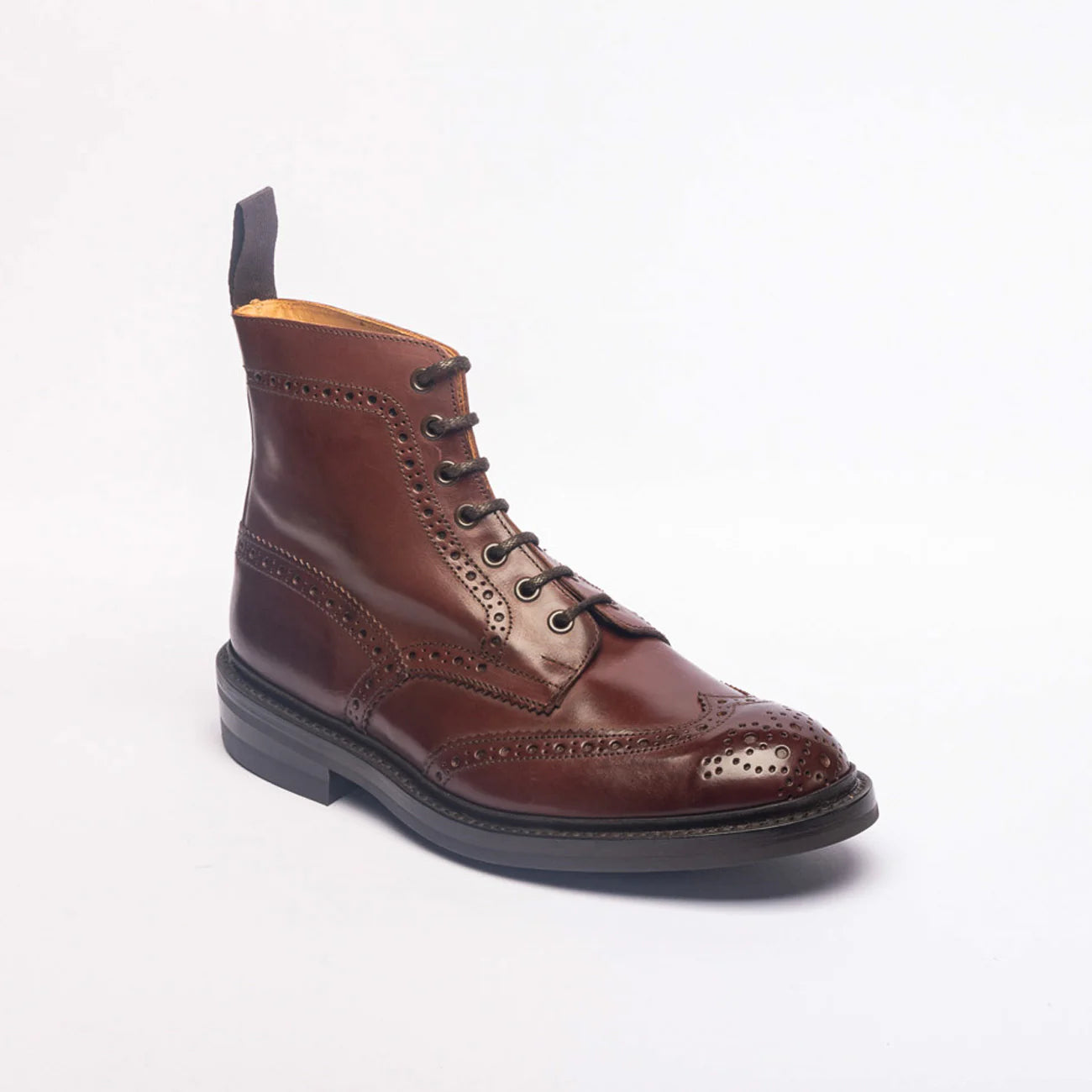 Stivale derby Tricker's Stow in pelle bordeaux