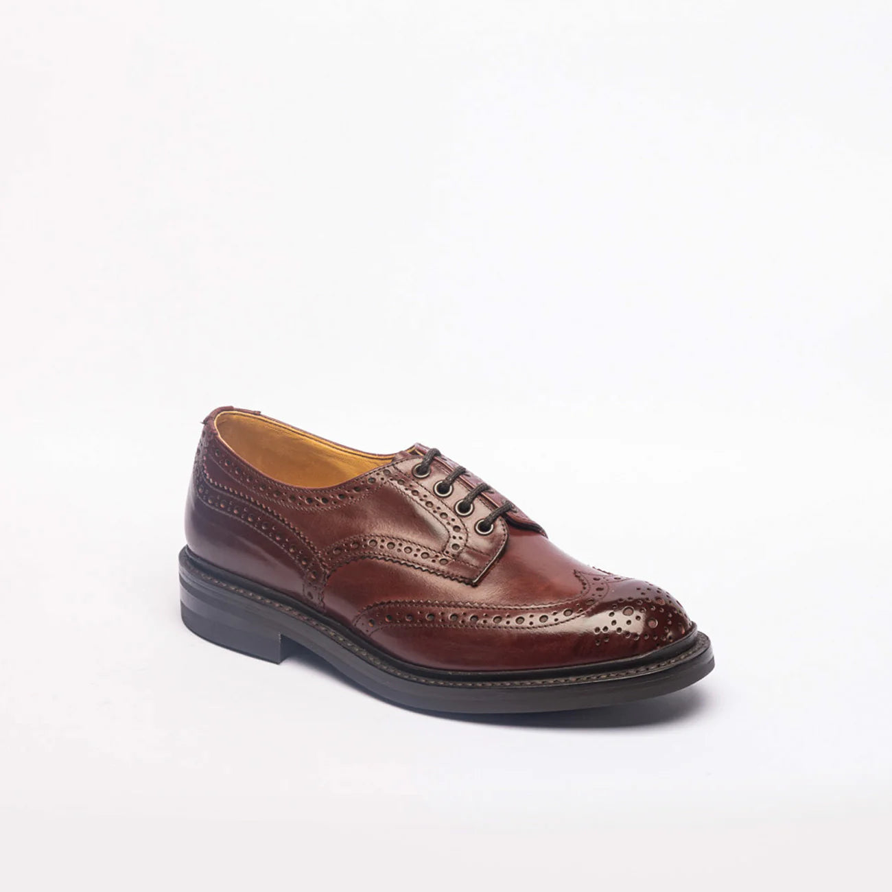 Stringata derby Tricker's Bourton in pelle bordeaux