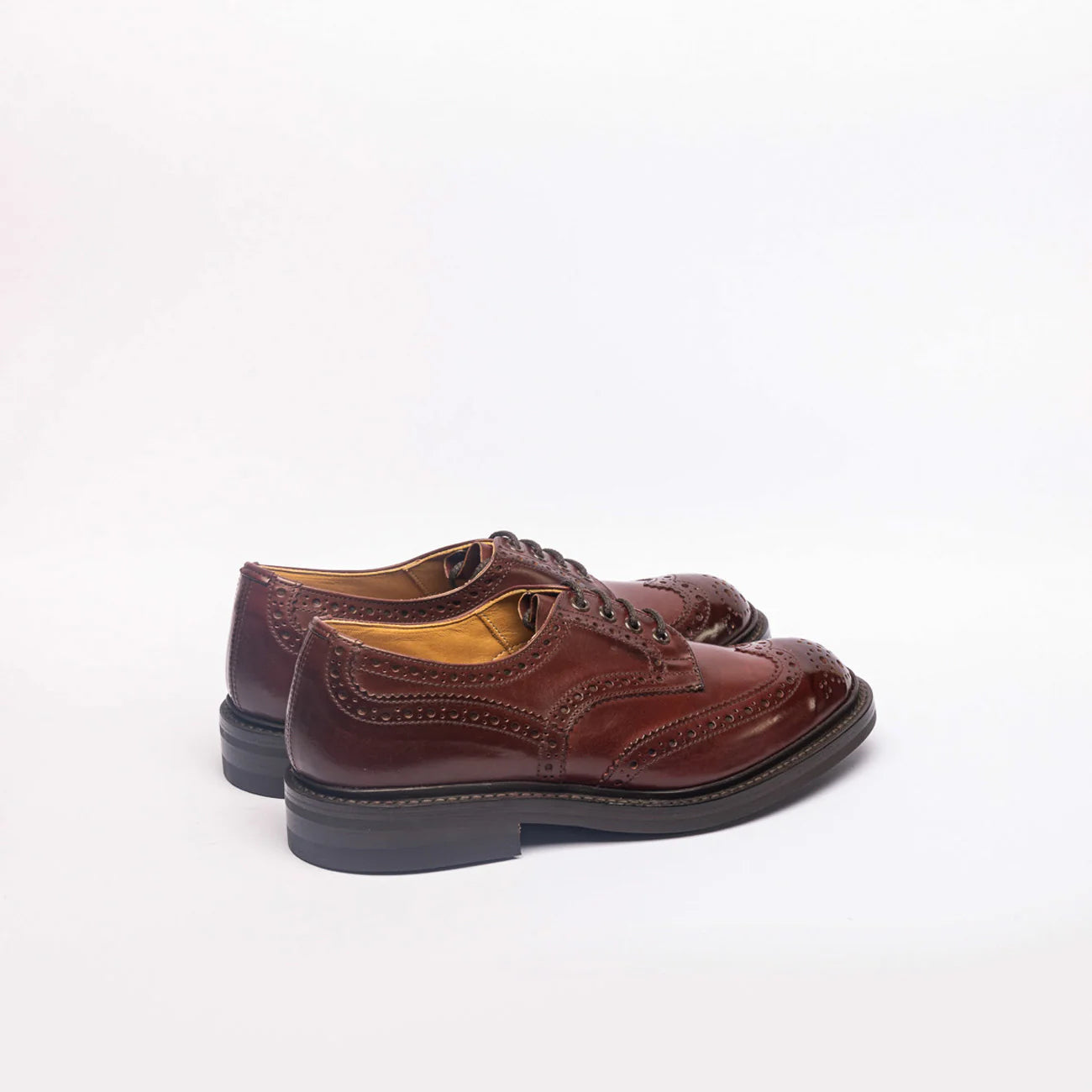 Stringata derby Tricker's Bourton in pelle bordeaux