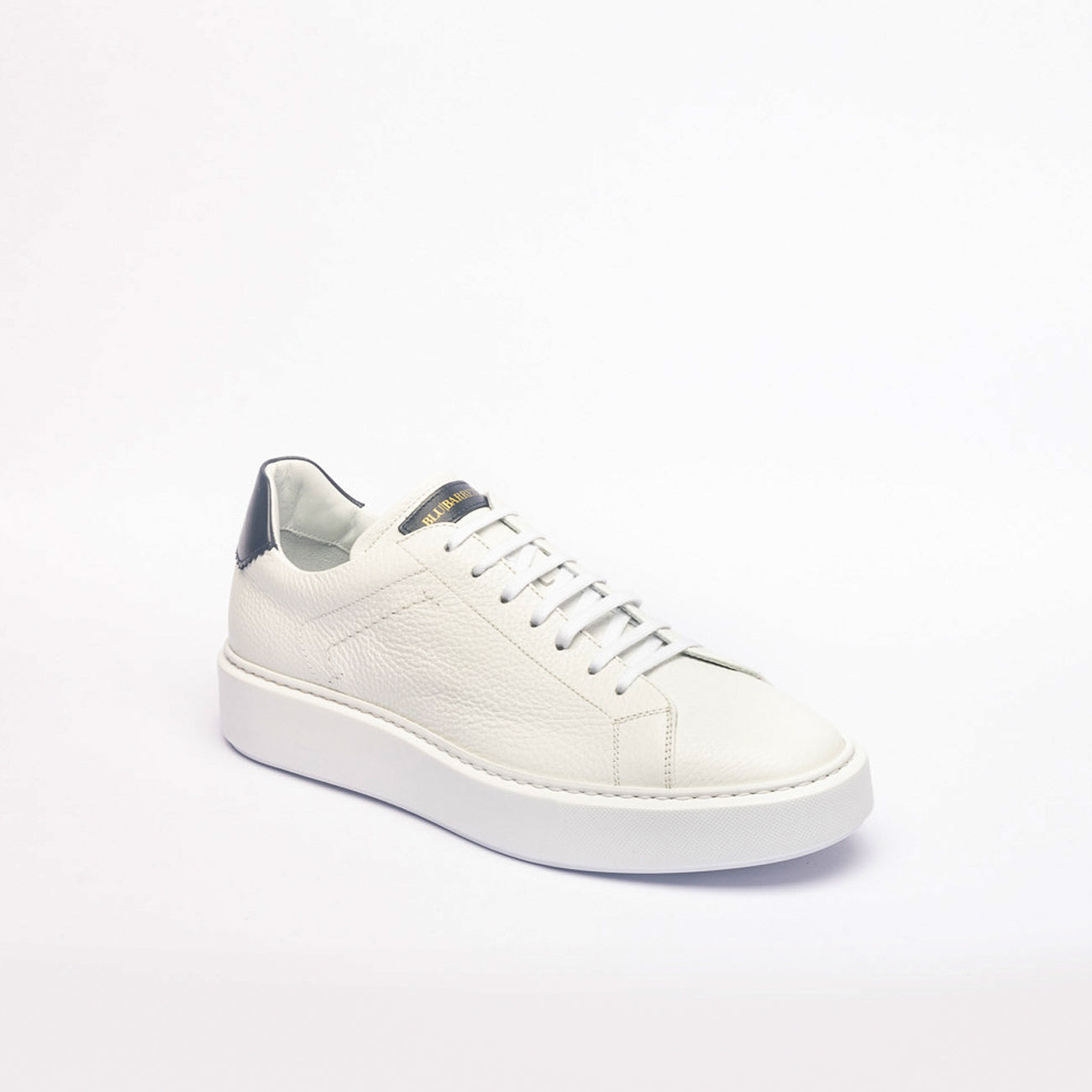 Sneaker Blu Barrett Rise-13819 in pelle martellata bianca