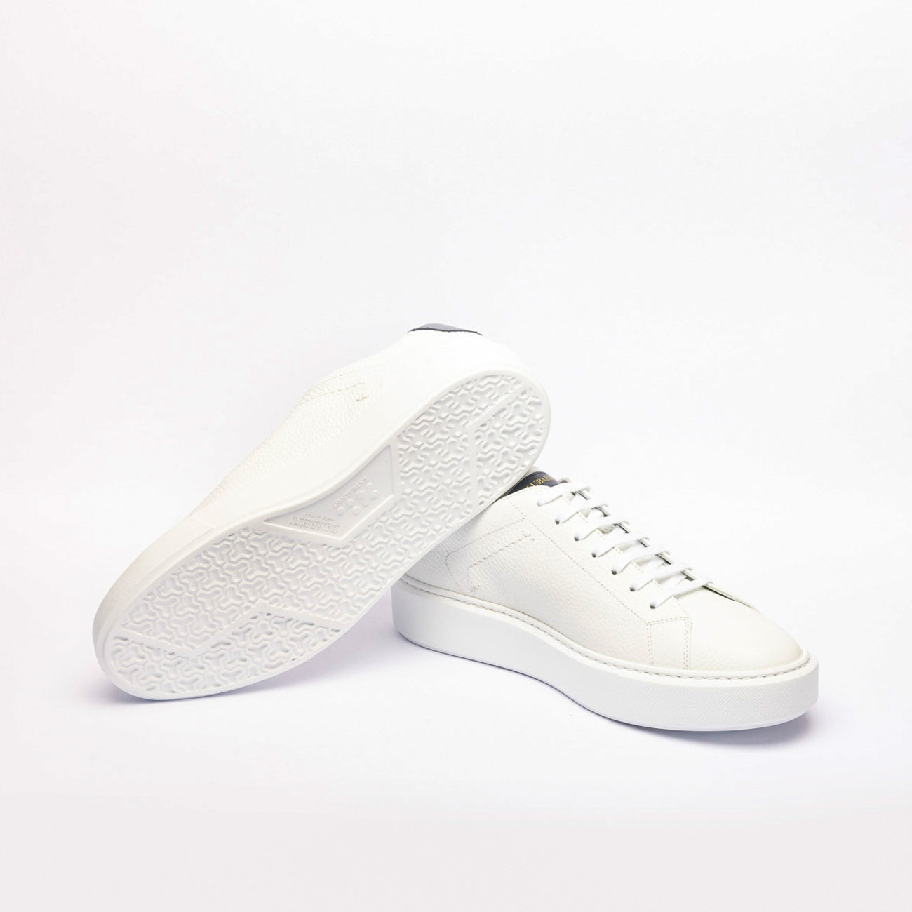 Sneaker Blu Barrett Rise-13819 in pelle martellata bianca