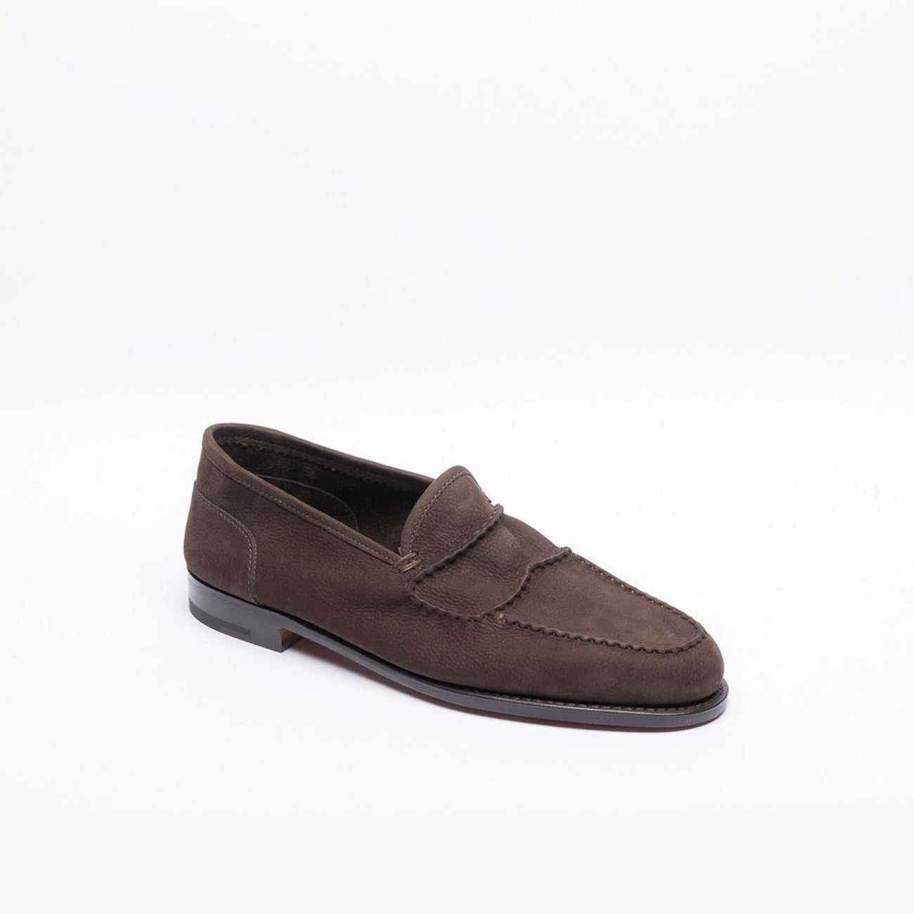 Mocassino penny John Lobb Bath in nabuk marrone
