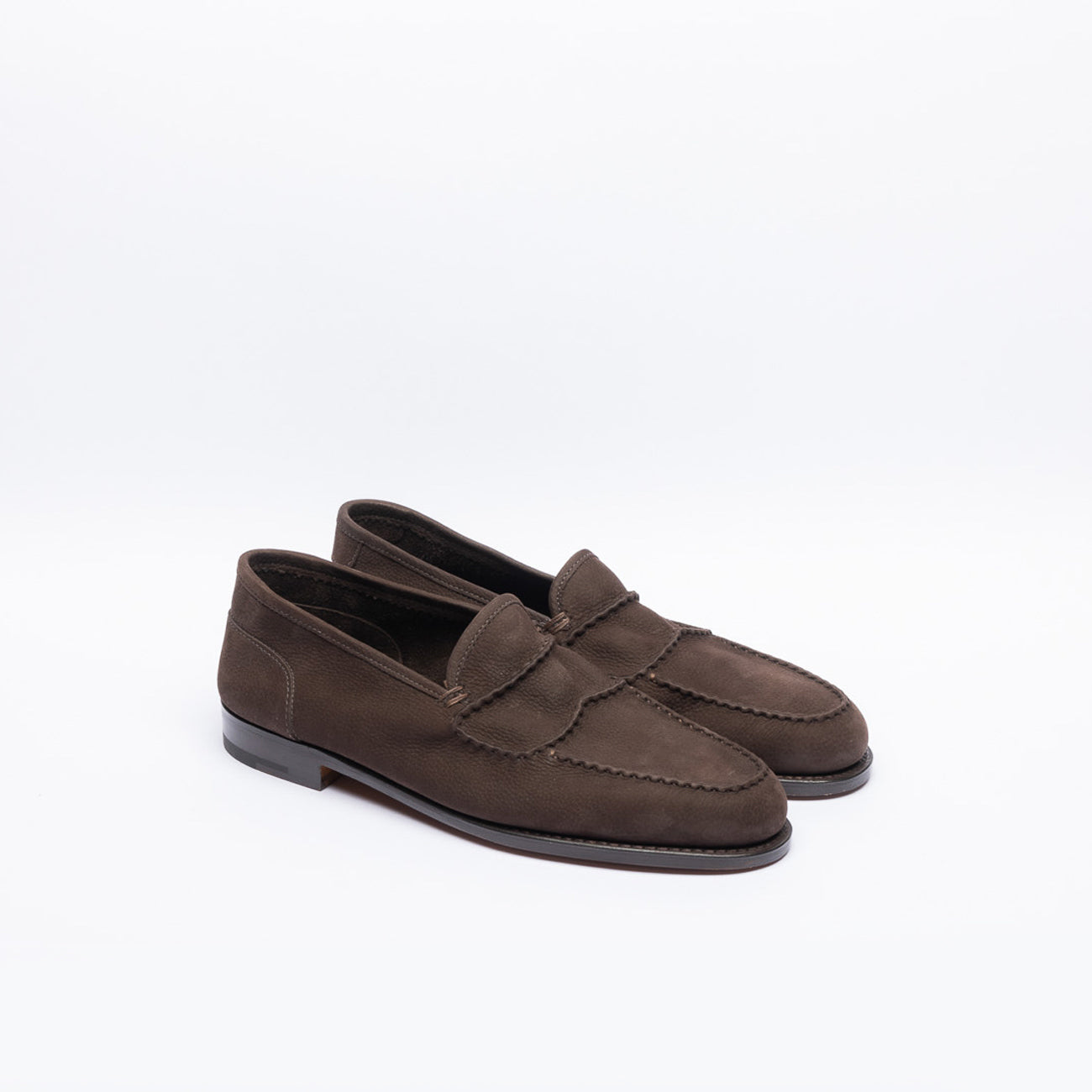 Mocassino penny John Lobb Bath in nabuk marrone
