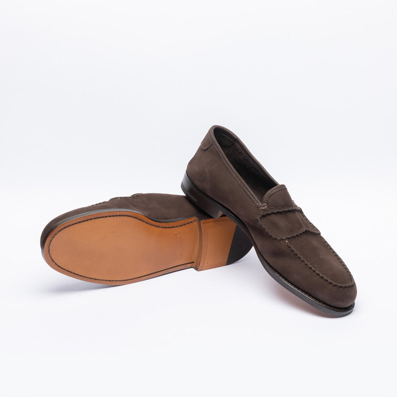 Mocassino penny John Lobb Bath in nabuk marrone