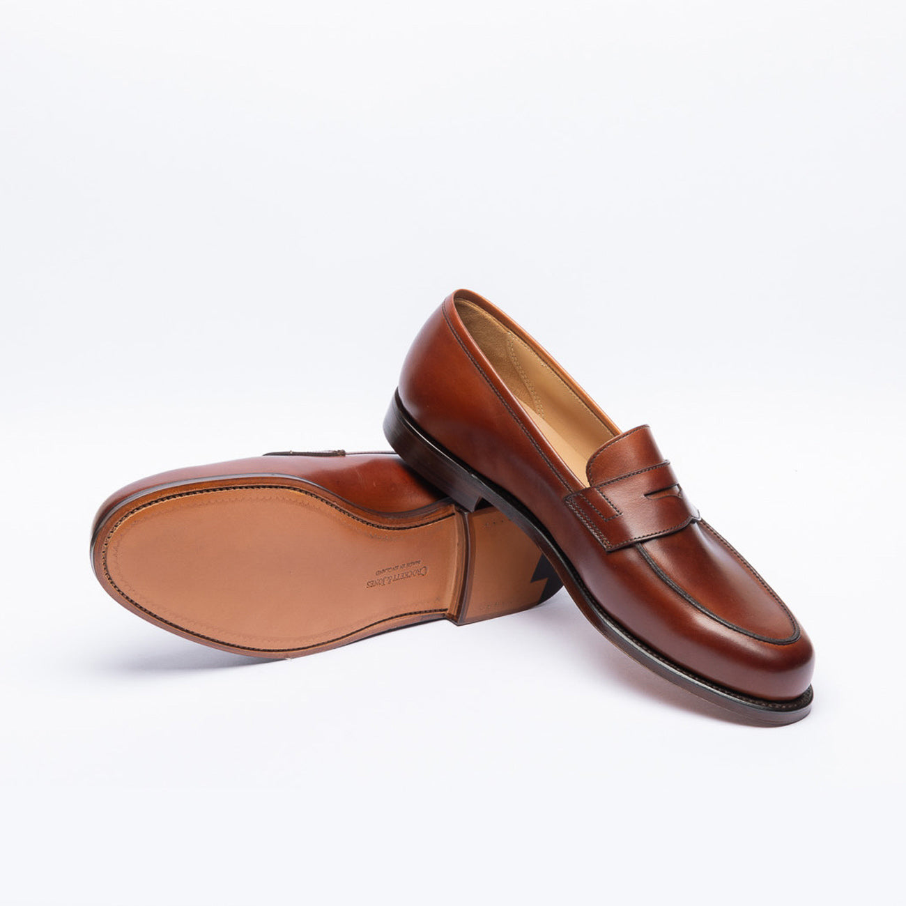 Mocassino penny Crockett & Jones Grantham 2 in pelle cuoio
