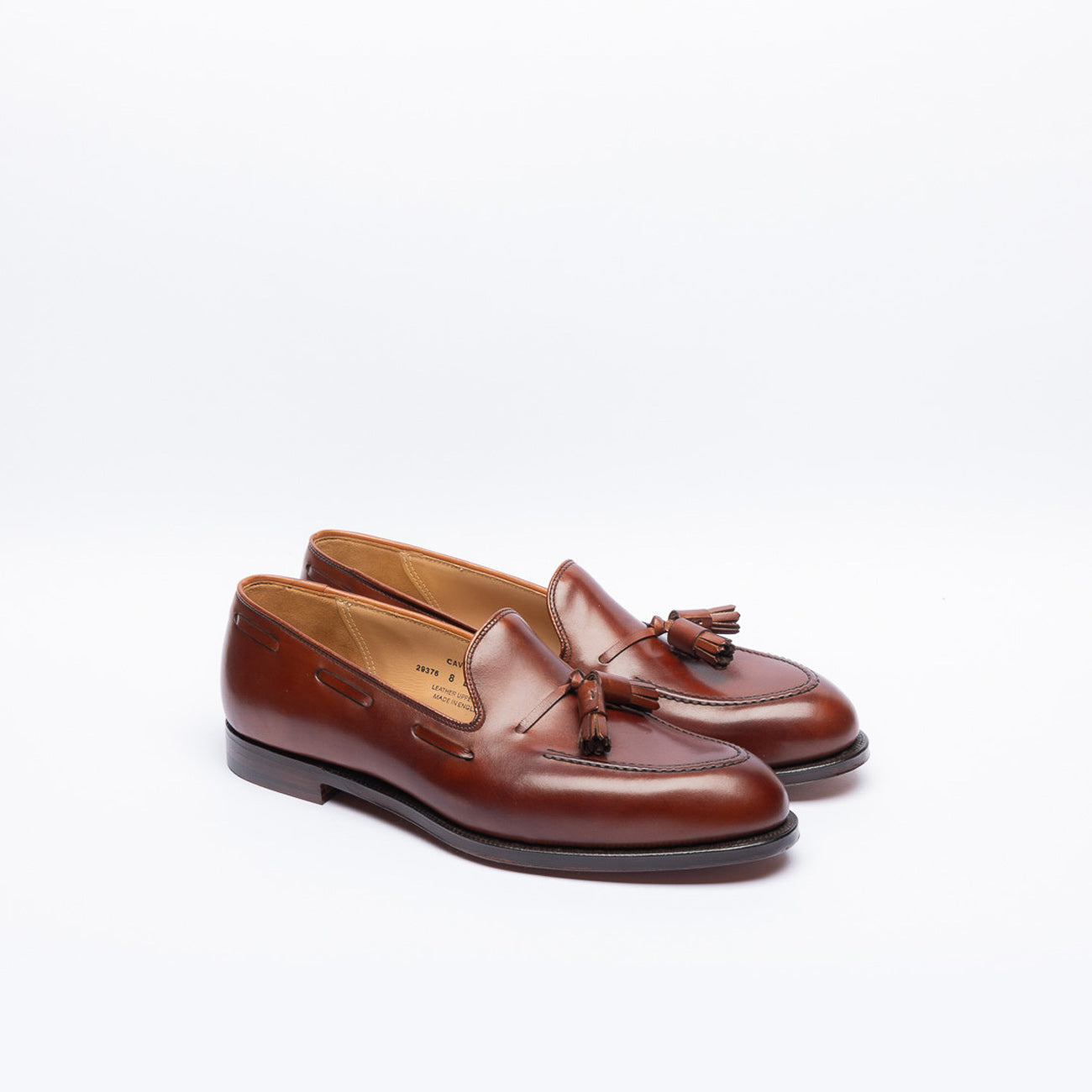 Mocassino con nappine Crockett & Jones Cavendish 2 in pelle cuoio