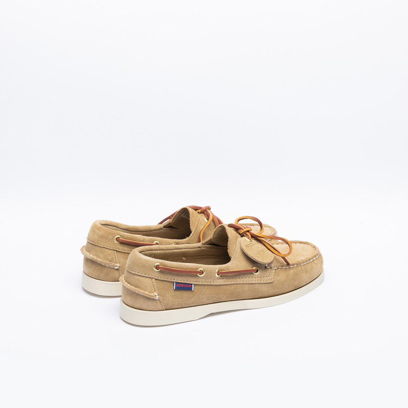 Mocassino da barca Sebago Portland Artisian in camoscio beige