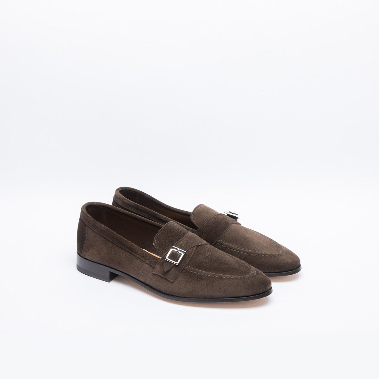 Mocassino mono fibbia Cheaney Joseph & Sons Theo in camoscio marrone