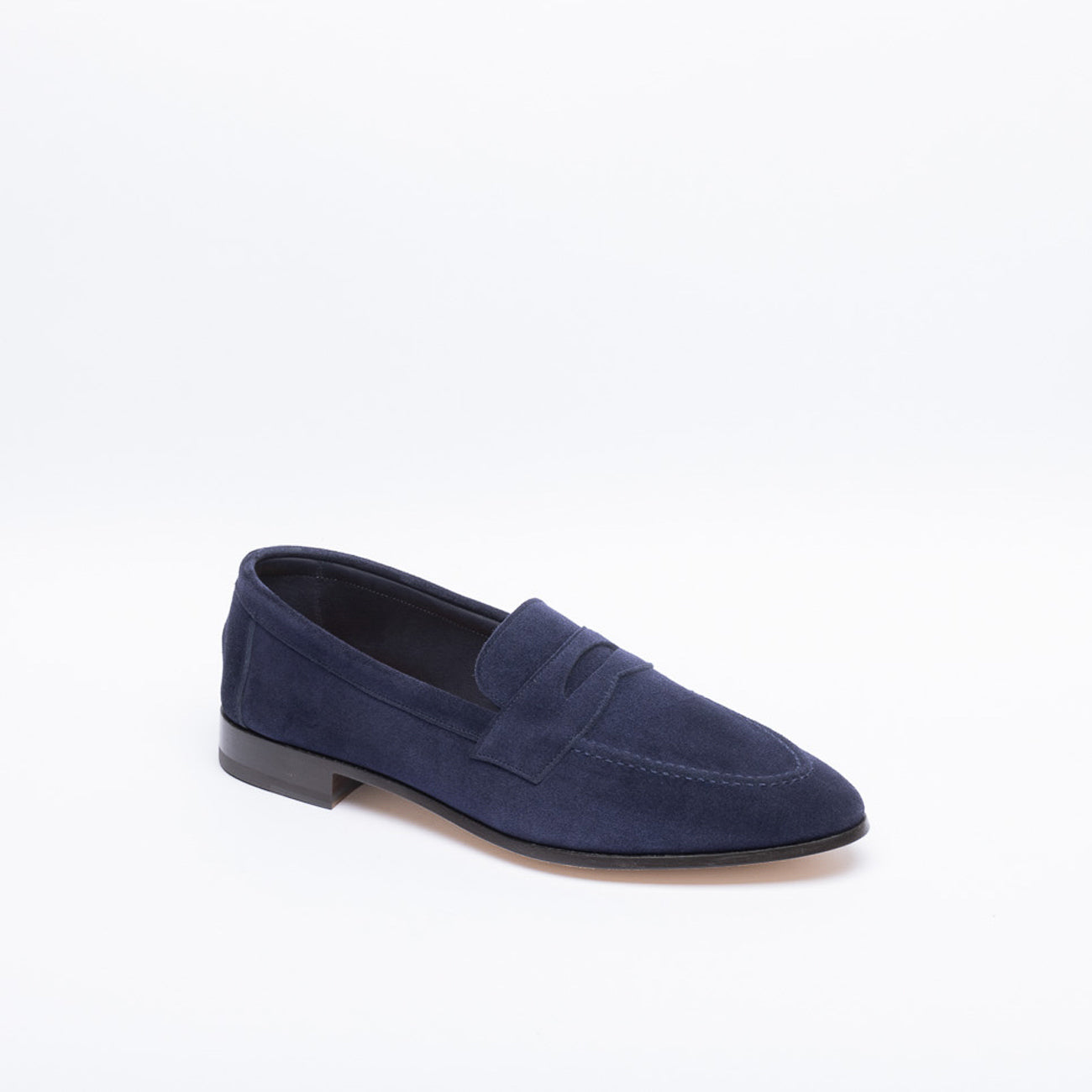 Mocassino penny Cheaney Joseph & Sons Toby II in camoscio blu