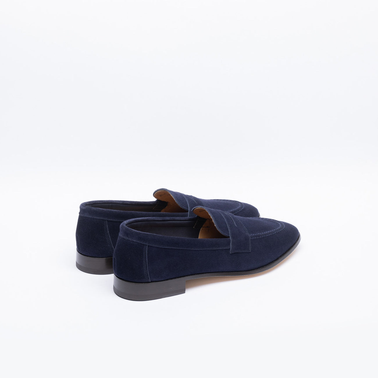 Mocassino penny Cheaney Joseph & Sons Toby II in camoscio blu