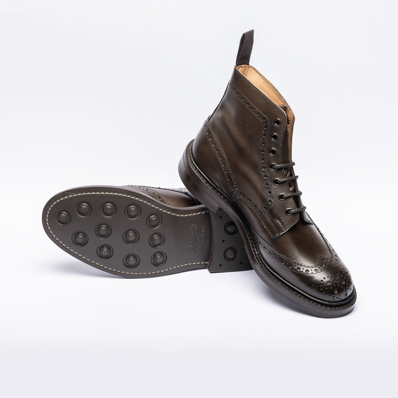 Tricker's Stow derby boot in brown leather