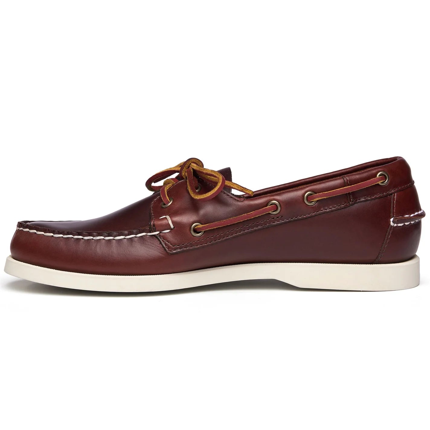 Sebago Docksides Portland boat moccasin in brown leather (Waxed leather)