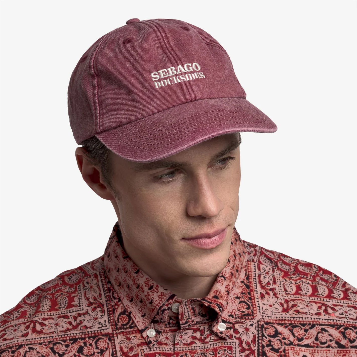 Cappellino Sebago Connor Docksides in cotone bordeuax