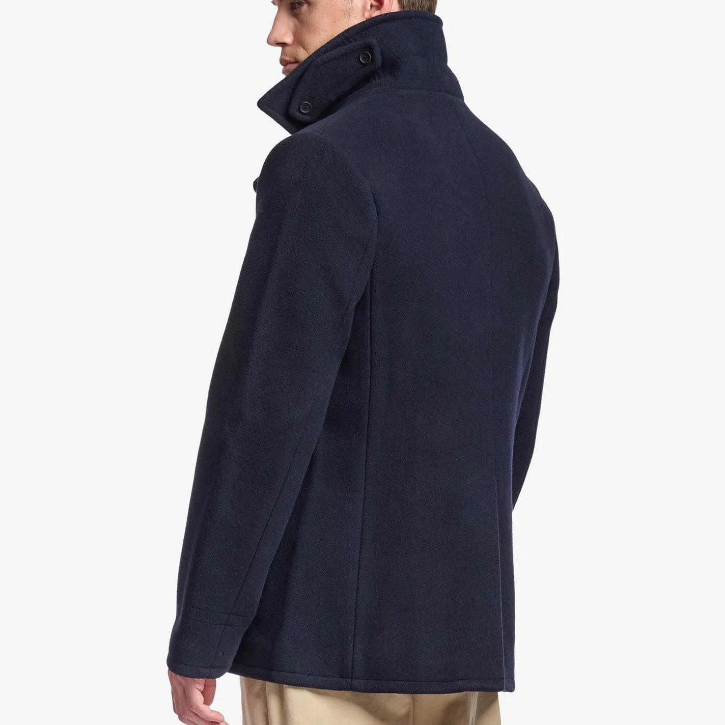 Caban doppiopetto Sebago Reefers Bonded Wool in misto lana blu