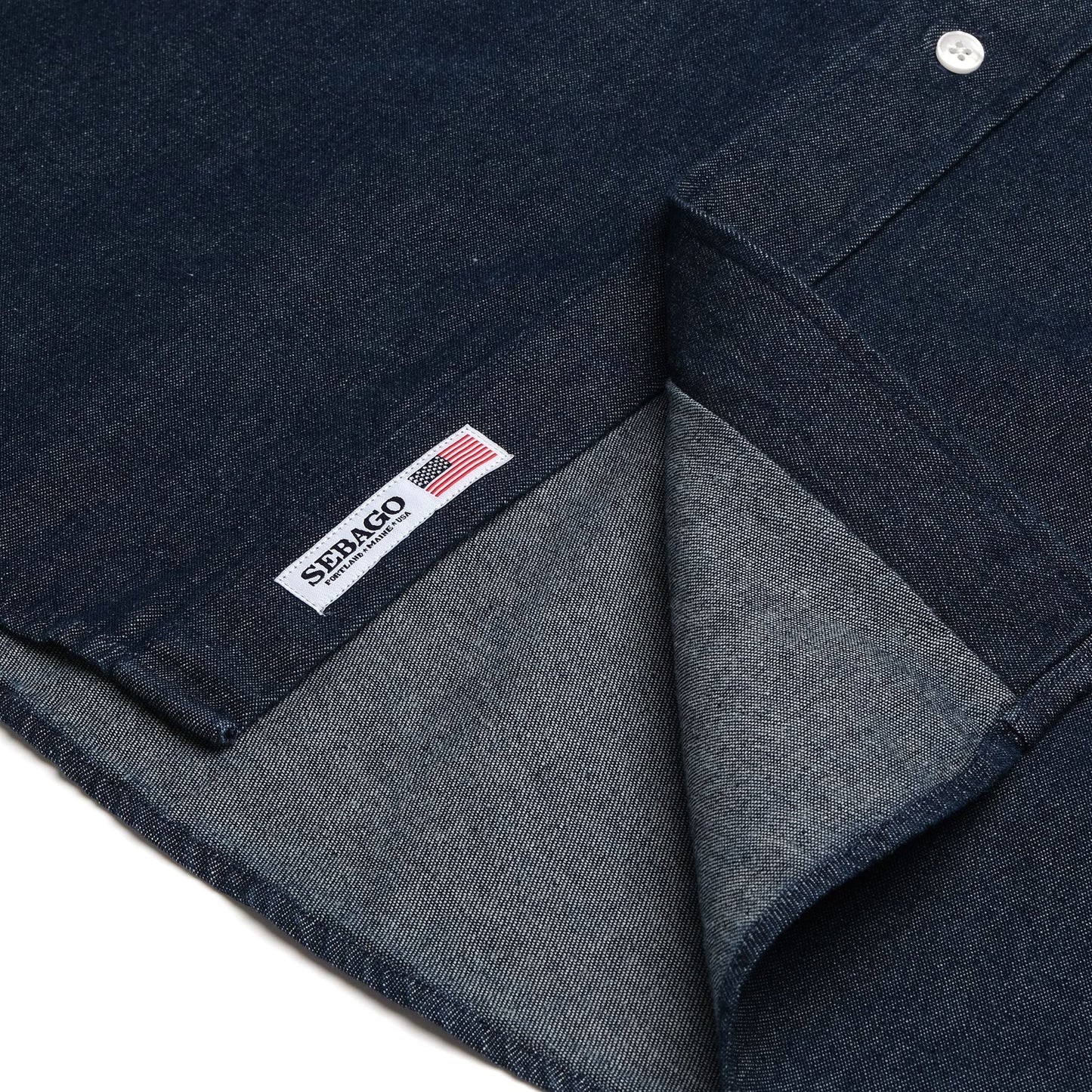 Camicia Sebago Mercer in cotone blue jeans