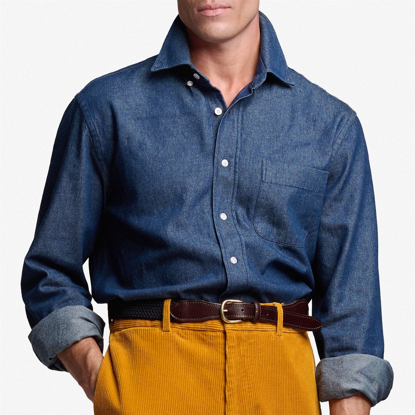 Camicia Sebago Mercer in cotone blue jeans