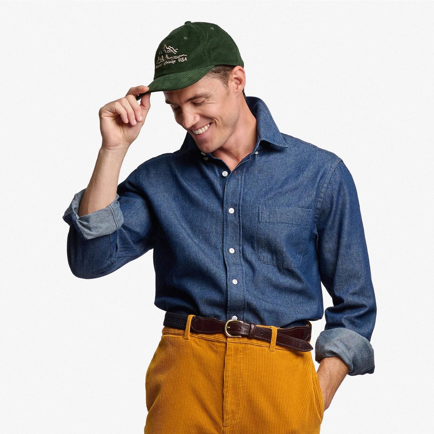 Camicia Sebago Mercer in cotone blue jeans