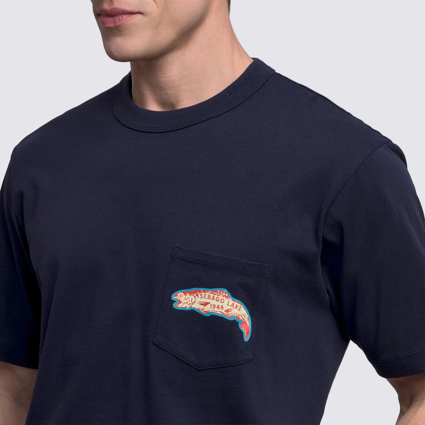 T-shirt a maniche corte Sebago Eastlake in cotone blu