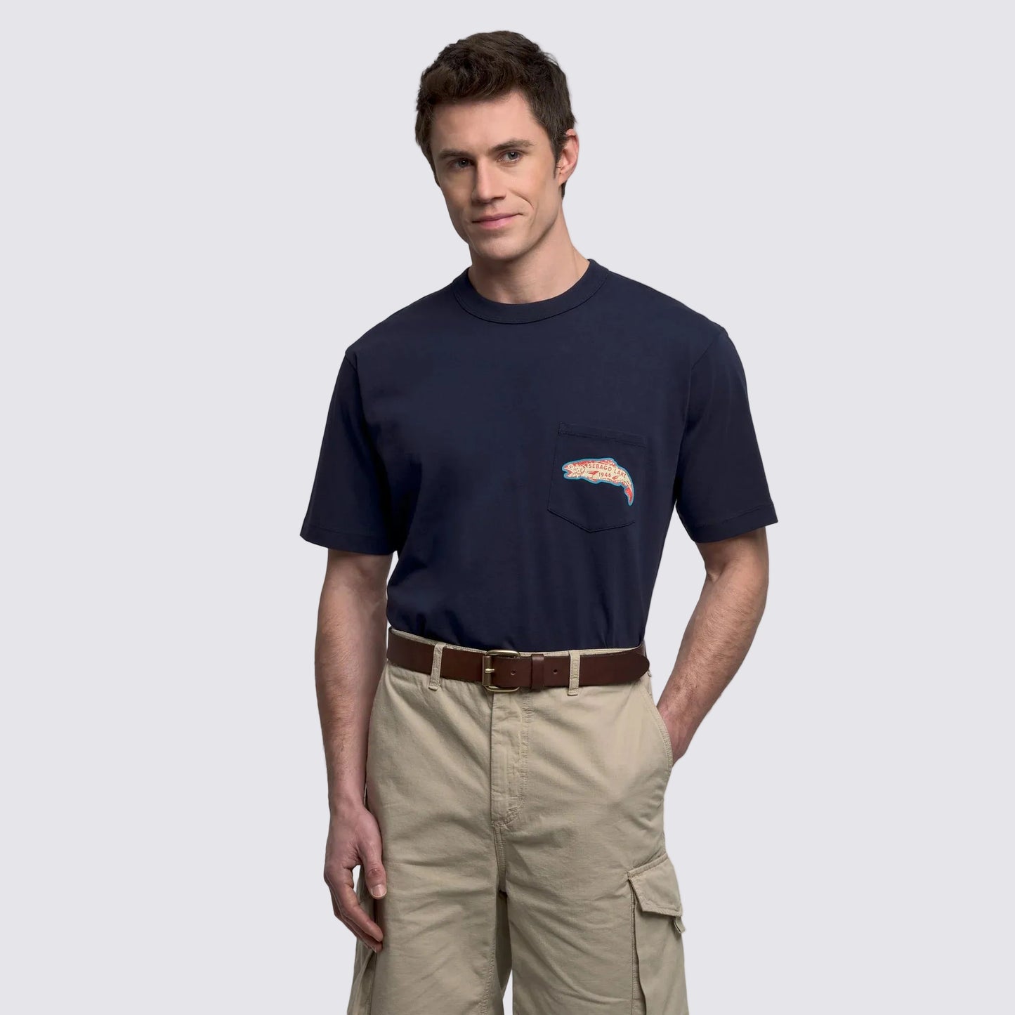 T-shirt a maniche corte Sebago Eastlake in cotone blu