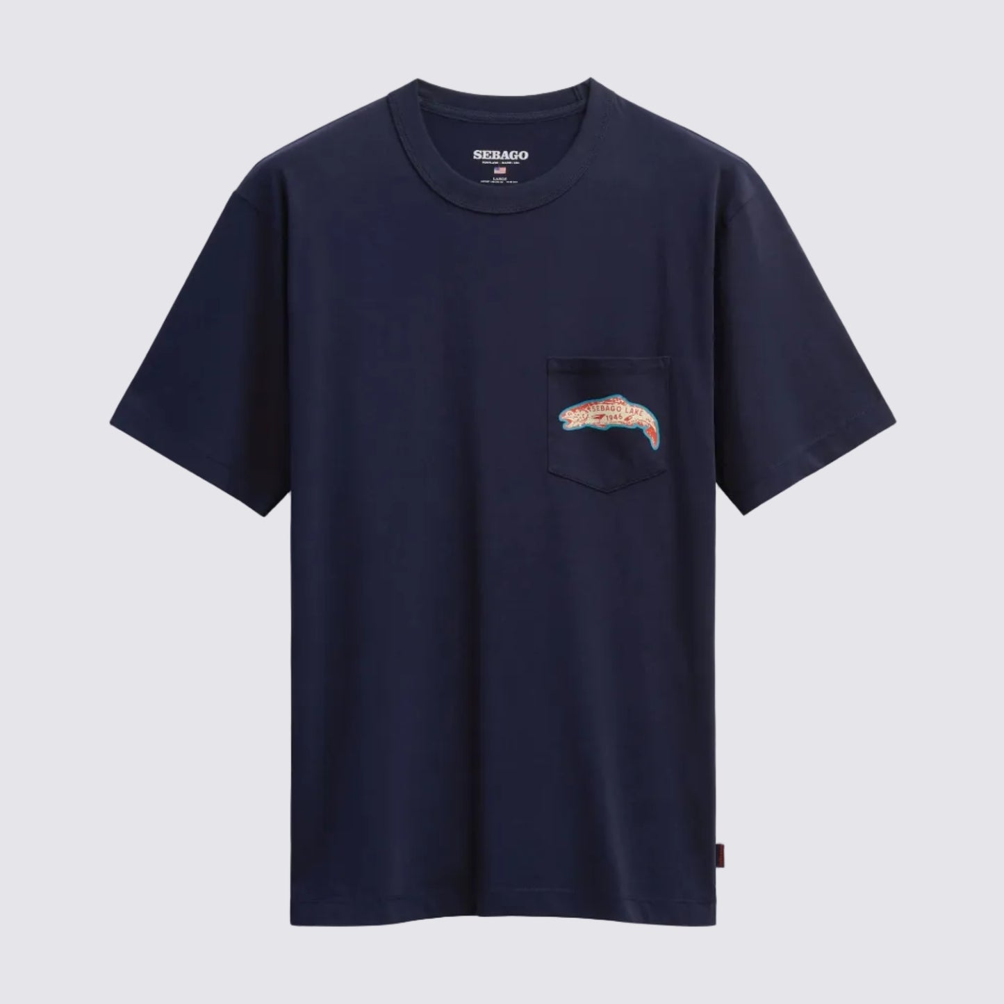 T-shirt a maniche corte Sebago Eastlake in cotone blu