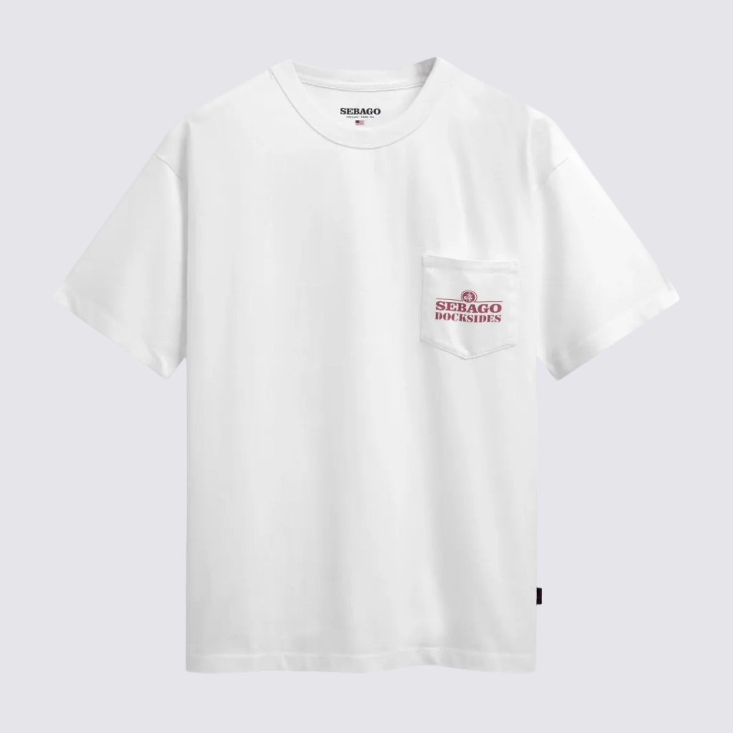 T-shirt a maniche corte Sebago Sebagodock in cotone bianco