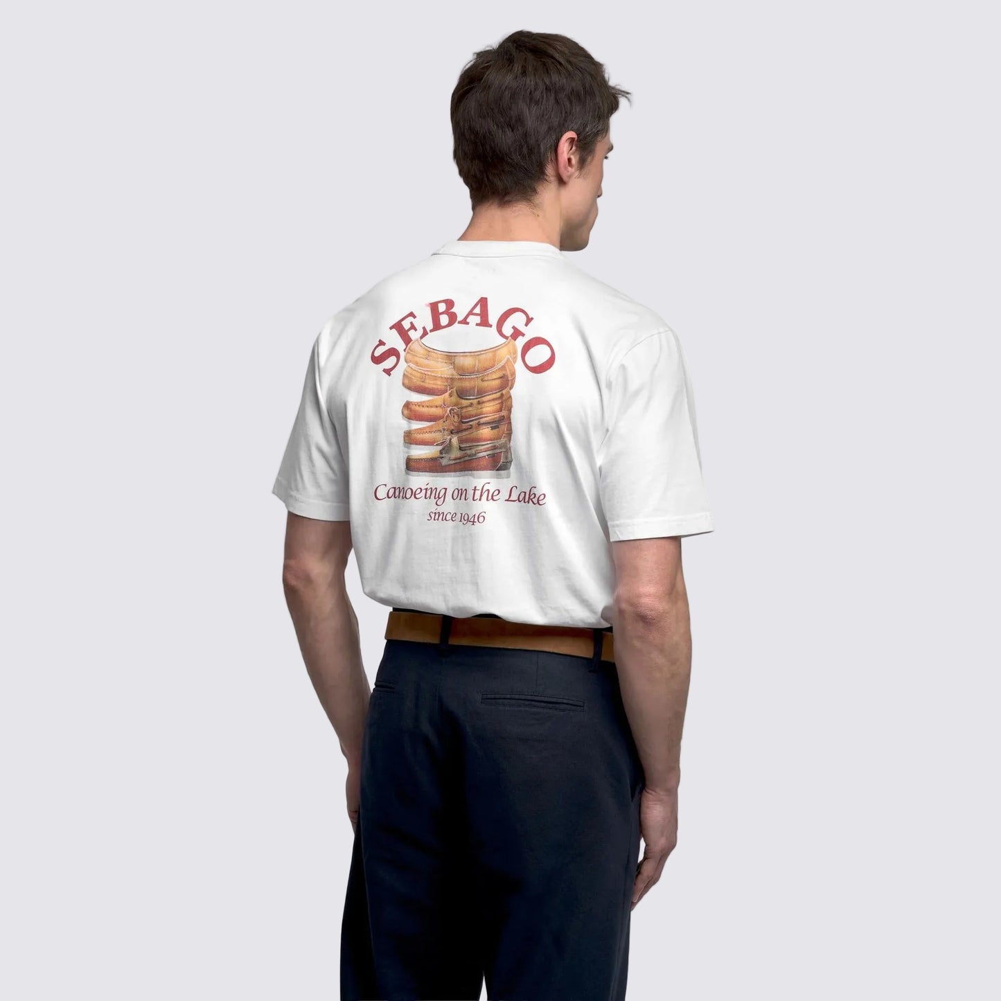 T-shirt a maniche corte Sebago Sebagodock in cotone bianco
