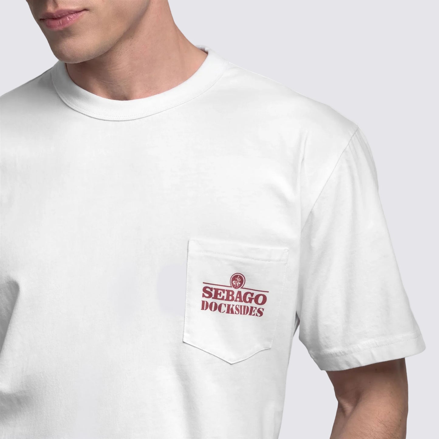 T-shirt a maniche corte Sebago Sebagodock in cotone bianco
