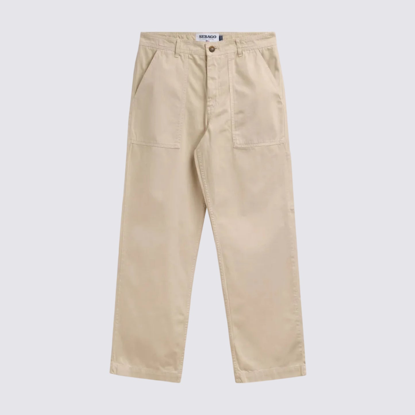 Pantalone Sebago Milton Herringbone in cotone beige