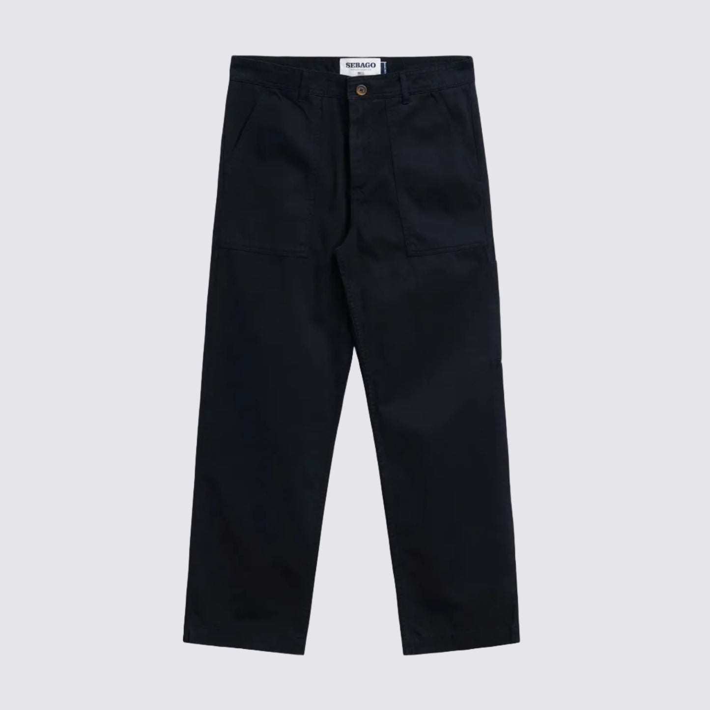 Pantalone Sebago Milton Herringbone in cotone blu