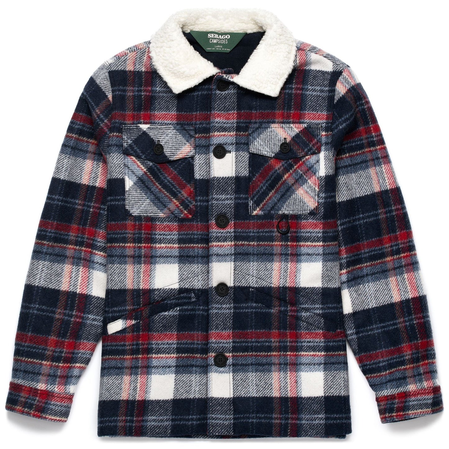 Sebago Ottercreek Check single-breasted jacket in blue, red and white wool