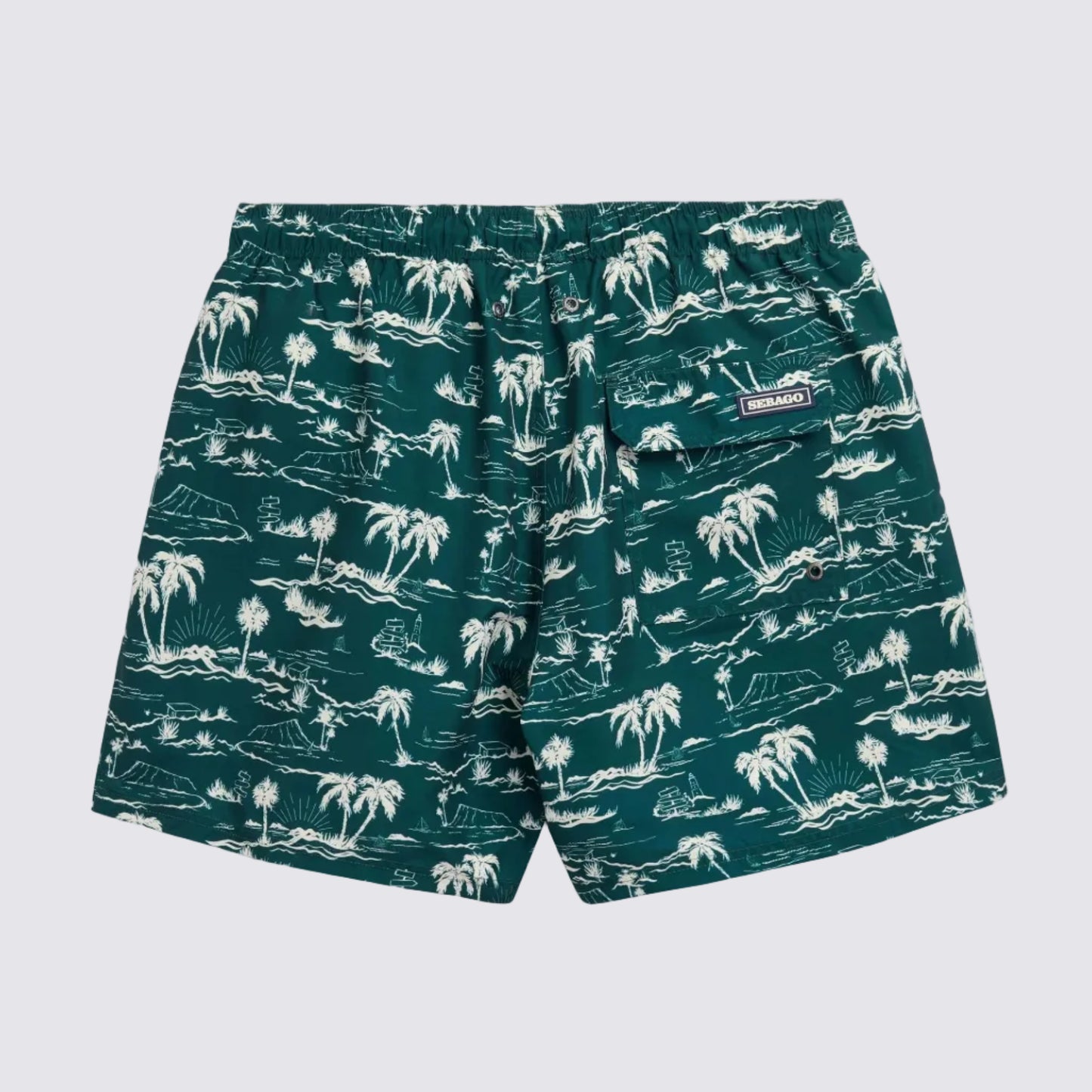 Costume da bagno Sebago Sandbeach in tessuto verde
