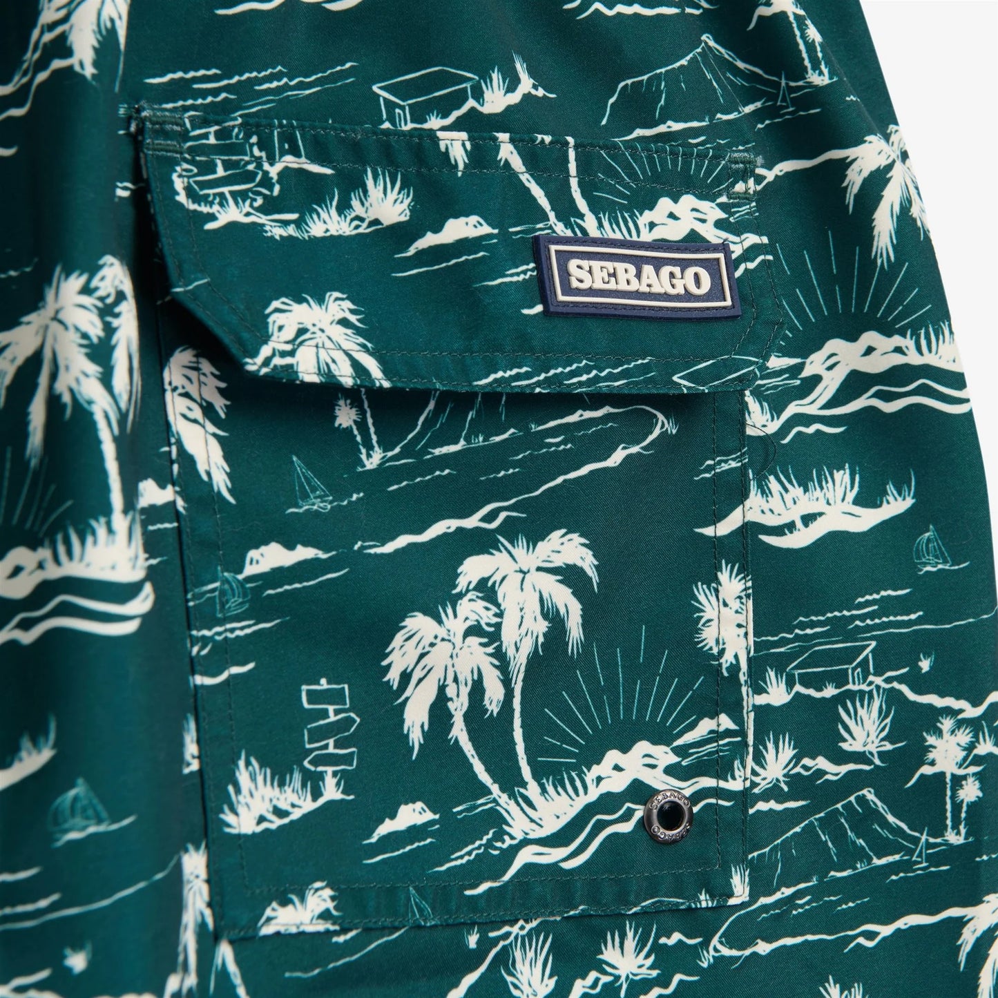 Costume da bagno Sebago Sandbeach in tessuto verde