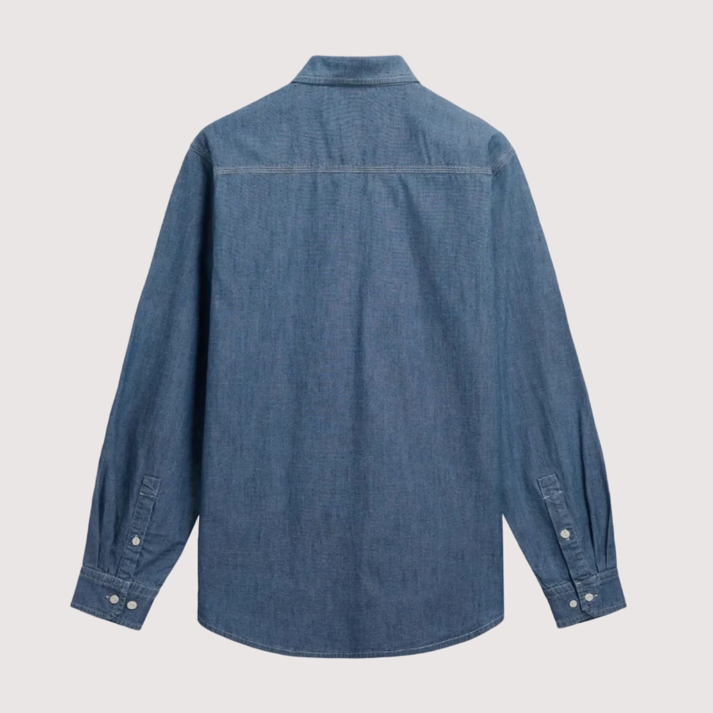 Camicia unisex Sebago Sheetbend Chambray in cotone blue jeans