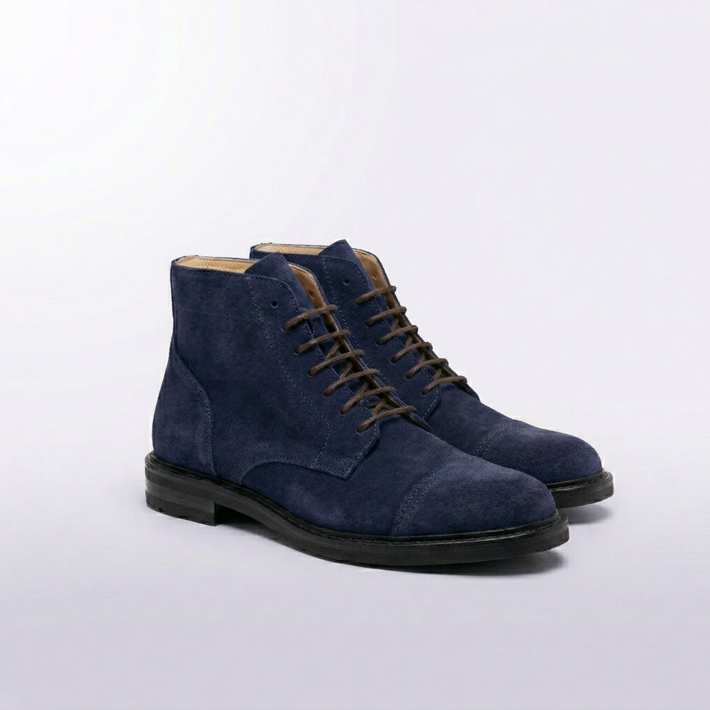 Stivale derby Astorflex Aldflex in camoscio blu