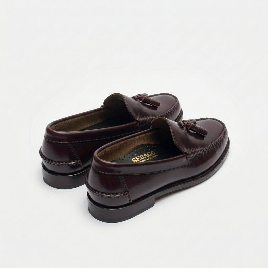 Mocassino con nappine Sebago Classic Will in pelle bordeaux