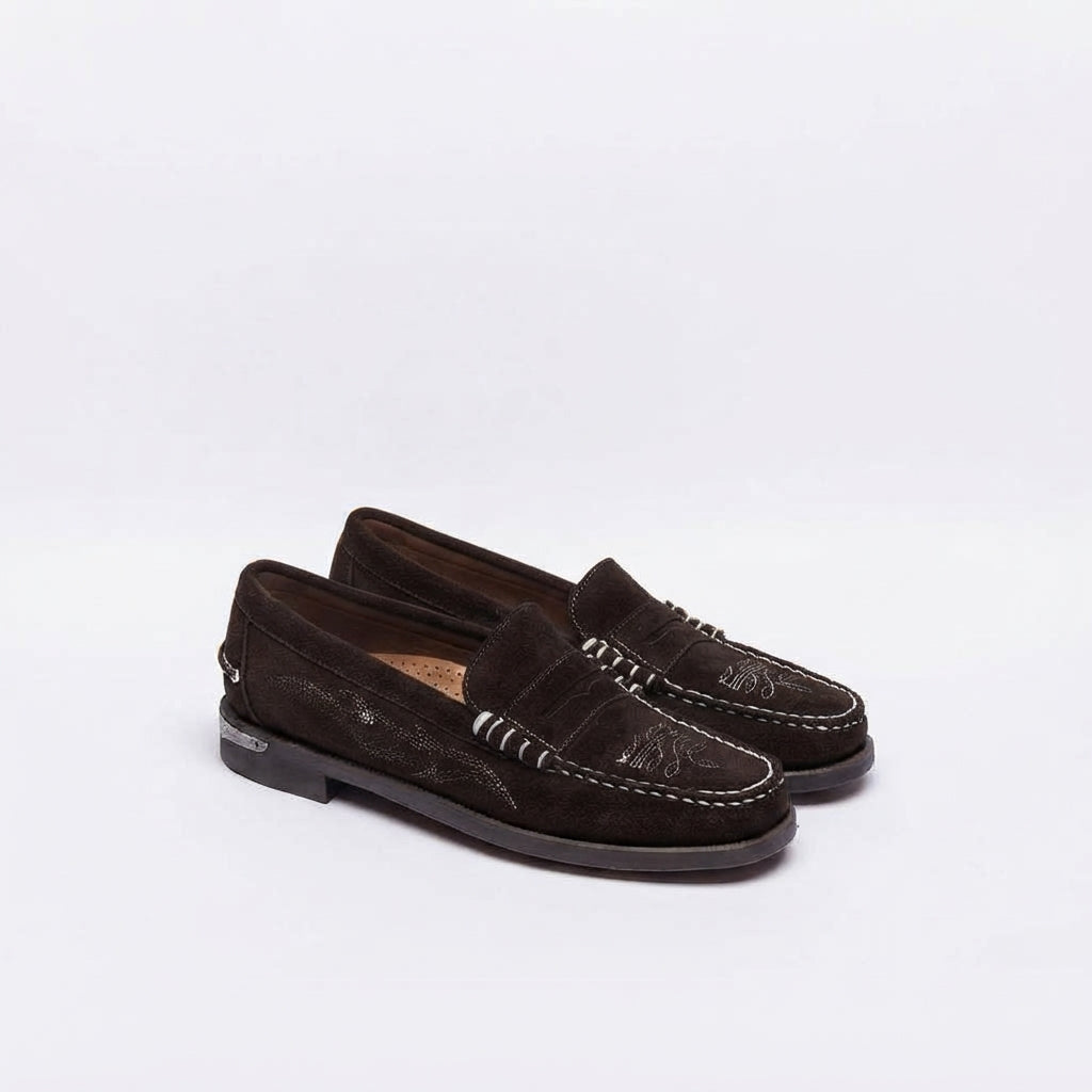 Mocassino penny Sebago Classic Dan Dallas in camoscio marrone