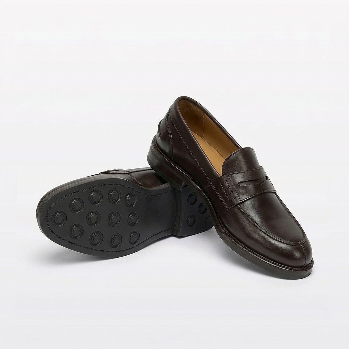 Mocassino penny Borghini GB01 in pelle marrone