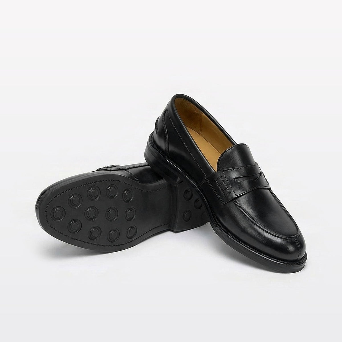Mocassino penny Borghini GB01 in pelle nera