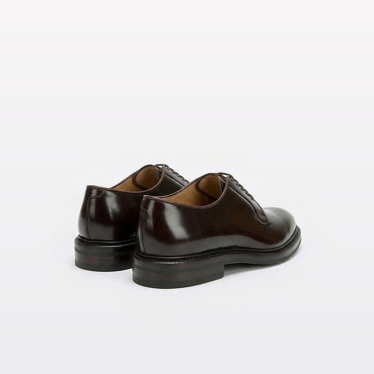 Stringata derby Borghini GB32 in pelle spazzolata marrone