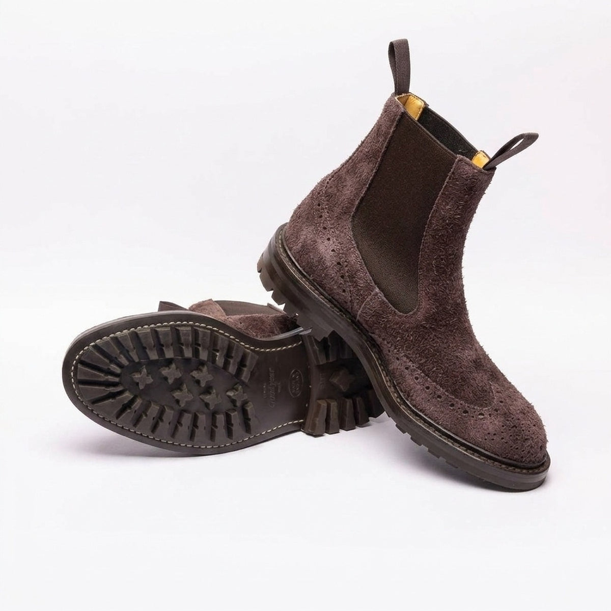 Stivale chelsea Tricker's Henry in camoscio marrone
