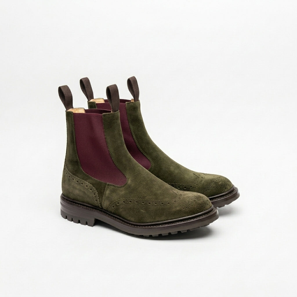 Stivale cheslea Tricker's Henry in camoscio verde