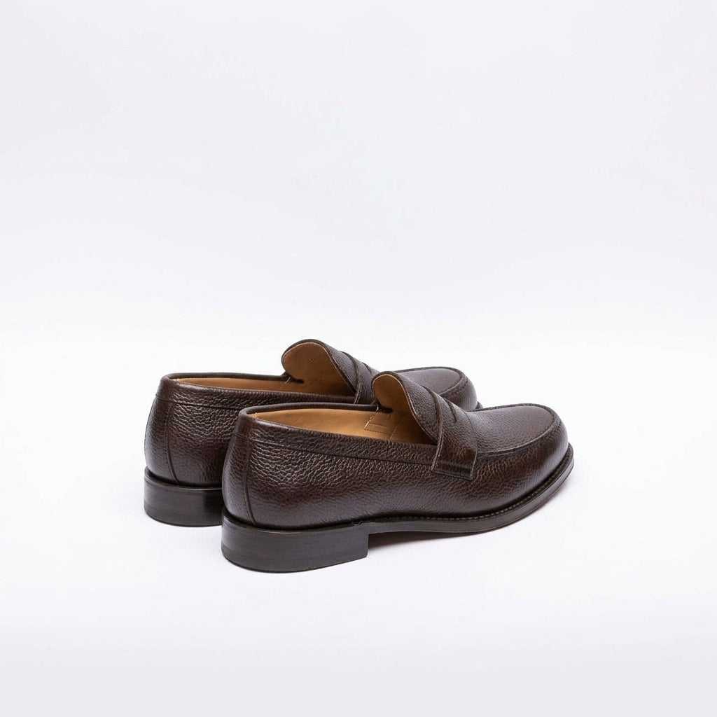 Mocassino penny Cheaney Joseph & Sons Hudson in pelle martellata marrone