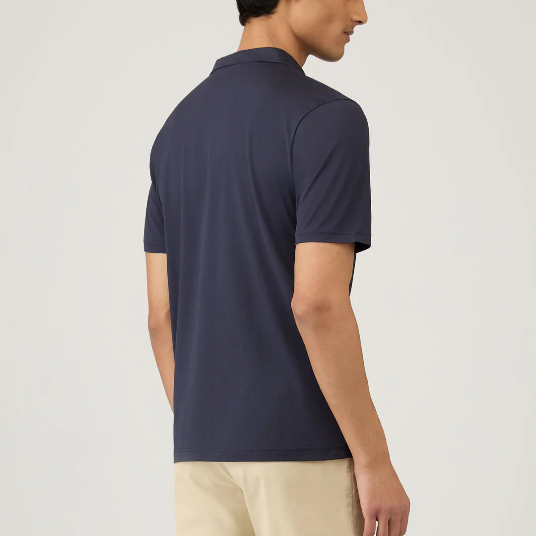 Sunspel Riviera Polo t-shirt in blue pique cotton